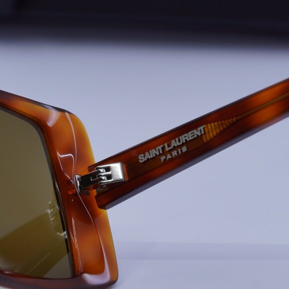 Saint Laurent SL451 005 Square Sunglasses - Havana/Brown - Picture 7 of 10